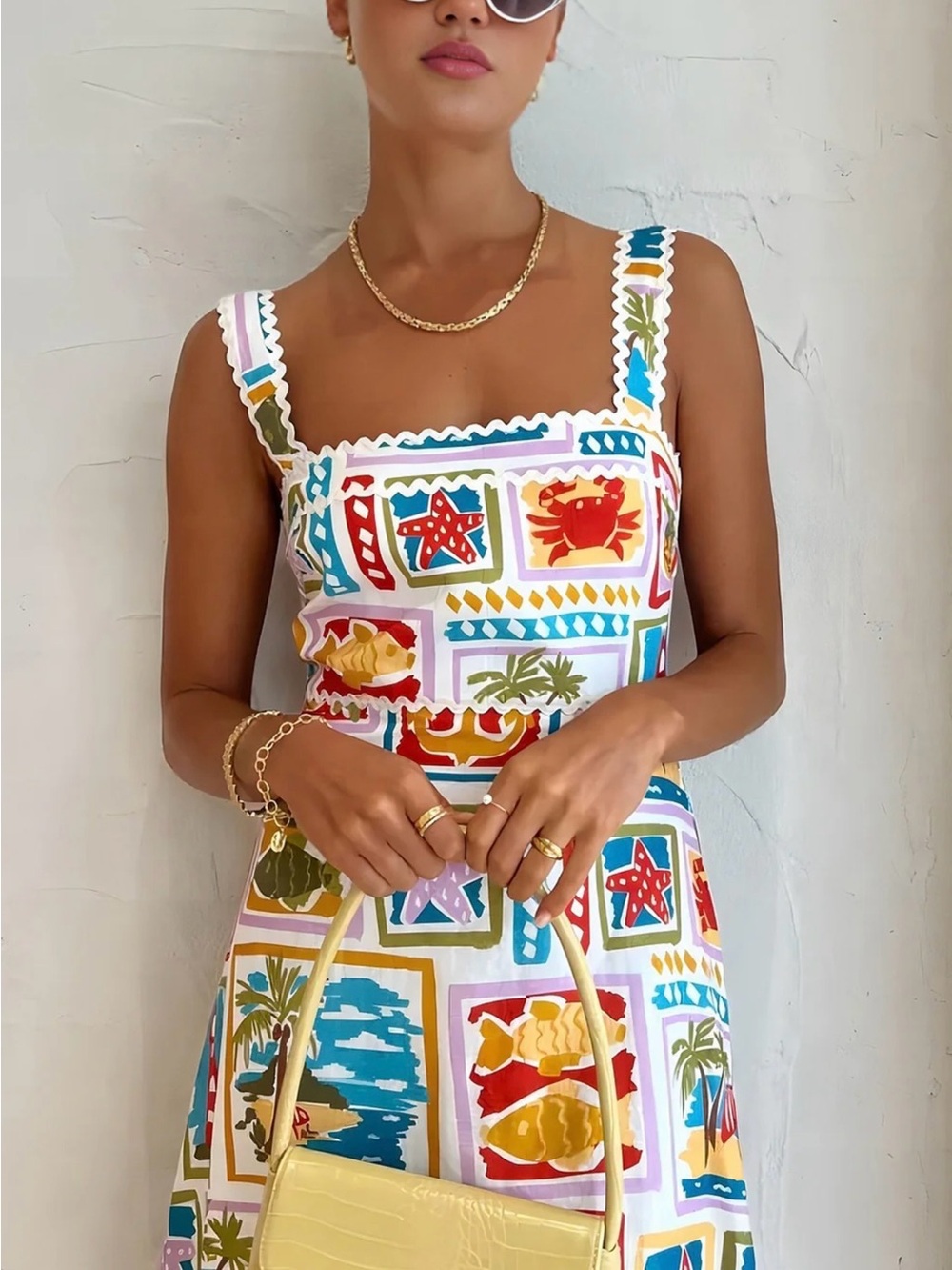 Commense Graffiti Print Sleevelss Long Dress - Large - Picture 5 of 5
